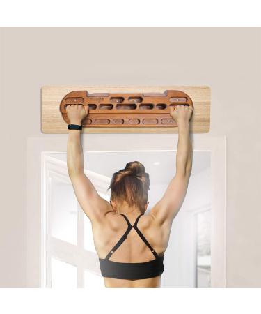Yes4All Wooden Hang Board/Climbing Board - Hand Strengthener for Finger Grip and Pull Up Training - Espresso - Buy Online on GoSupps.com