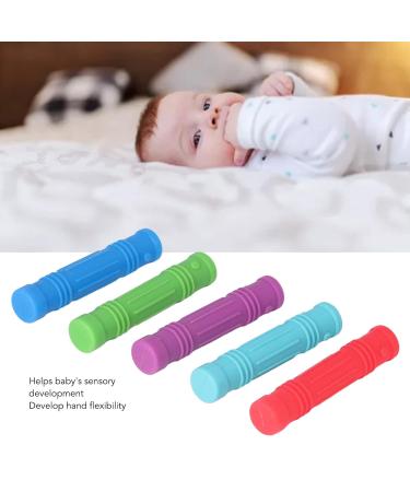 5 Pack Baby Teething Toys - Silicone Soft Grip Training Pen Holder & Tooth Stick - Multicolor Teething Aid for Infants - Buy Online on GoSupps.com