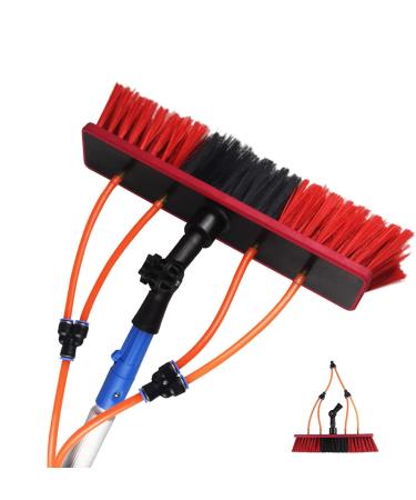 Water Fed Pole Kit 20ft Length Water Fed Brush w/Squeegee 6m Water Fed Cleaning System 3-in-1 Aluminum Outdoor Window Cleaner Hose Cleaning Tool for Window Glass 30cm 1.00 g (Pack of 1)