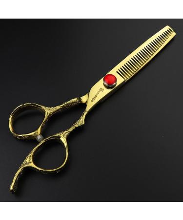 Golden Professional Hairdressing Scissors Set - 6 Inch & 7 Inch | Premium Quality for Stylists & Barbers - Buy Online on GoSupps.com