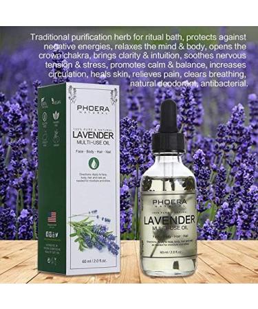 AQUAPURITY PHOERA Multi-Use Oil Anti-Aging 100% Natural With Petals Face Body Hairs Nail Wrinkles Aromatherapy Flowers And Vegetables UK (LAVENDER OIL) - Buy Online on GoSupps.com