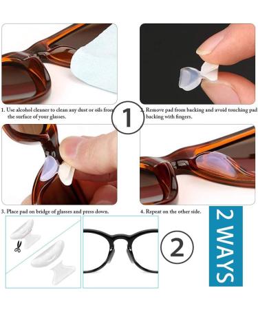 Airbag Butterfly-Shaped Glasses Nose Pads - Slipproof & Comfortable - 10 Pairs Clear 2.5mm for Full Format Glasses - Buy Online on GoSupps.com