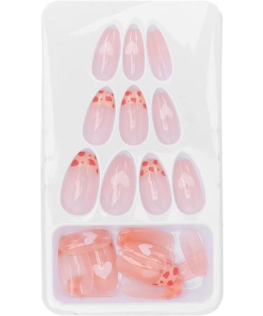 Pink Leopard Press On Fake Nails Pink Artificial False Nails Nail Art Tips Fashionable Full Cover Fake Nails Medium Length Fake Nails Transparent False Nails - Buy Online on GoSupps.com