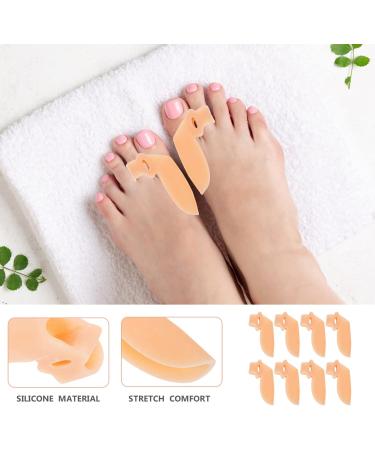 BESPORTBLE 4 Pairs Toe Separators for Men & Women - Silicone Bunion Hammer Toe Spacers for Overlapping Toes and Toe Claw Relaxation - Skin Color - Buy Online on GoSupps.com
