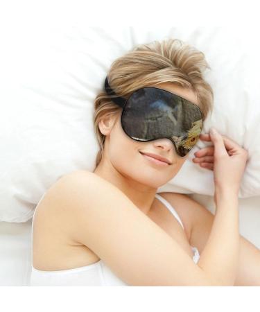 Bearded Dragon Soft Sleep Mask - Adjustable Eye Mask for Men & Women | Blocks Light for Restful Sleep - Buy Online on GoSupps.com