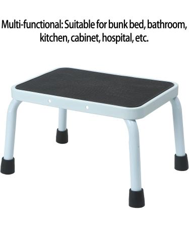 Sattiyrch 9.5 Step Stool - Anti-Skid Rubber Platform, Elderly Friendly, Heavy Duty, Easy Assembly - White/Black - Buy Online on GoSupps.com