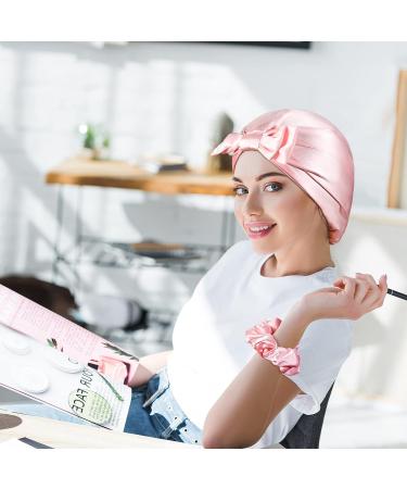Kenllas 22-Momme 100% Mulberry-Silk Bonnet | Natural Pure Silk Sleep Cap for Women | Curly Hair Care Cover (Pink - Double Layer) - Buy Online on GoSupps.com