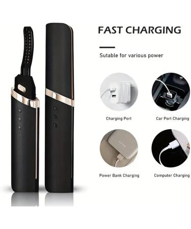 USB Rechargeable Eyelash Curler - Heating Eye Lash Curler Long-Lasting USB Eyelash Curler | Beauty Enhance Heating Lash Curler Fast Heating Lash Curler for Wome Girls Home Traveling Working White - Buy Online on GoSupps.com