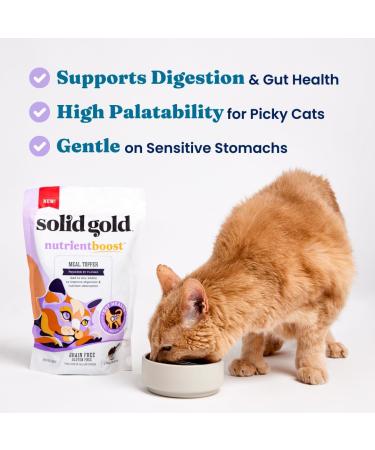Solid Gold NutrientBoost Meal Topper for Cats - High Protein Crunchy Treats Rich in Vitamins & Minerals | 1 lb Premium Cat Food - Buy Online on GoSupps.com