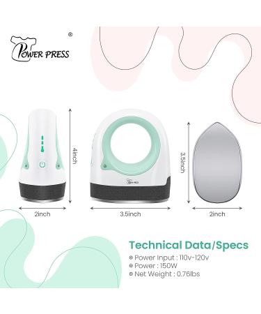 PowerPress Mini Heat Press Machine for T-Shirts, Shoes & Hats - Portable & Easy to Use - Ideal for Small Vinyl Projects - Mint Green - Buy Online on GoSupps.com