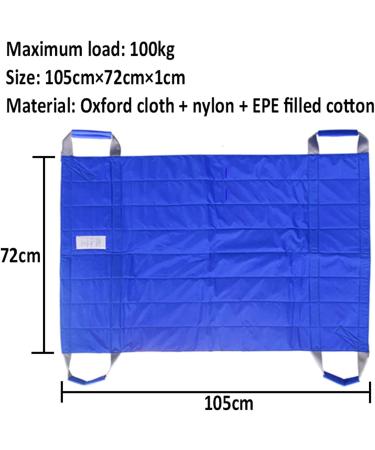 Positioning Pad with Handles - Sliding Move Pad for Bedridden Care - Support Caregivers in Lifting & Transferring Disabled Individuals - Ideal for KR Blue - Buy Online on GoSupps.com