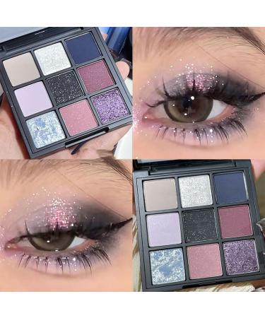 PICKX 9 Colors Glitter Eyeshadow Makeup Palette Matte High Pigmented Colorful Creamy Texture Eye Shadow Powder Natural Waterproof Long Lasting Eyeshadow Powder Cosmetics (D) - Buy Online on GoSupps.com