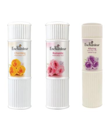 Perfumed Body Talcum Powder Charming Romantic & Alluring Scent (Pack of 3 X 200 g / 7.05 Oz)