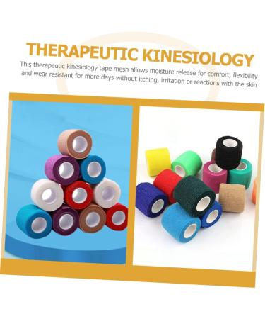24 Rolls Sports Tape - Kinesiology Tapes for Hand Wrist & Ankle | Athletic Muscle Relief & Cohesive Vet Tapes for Fitness - Buy Online on GoSupps.com