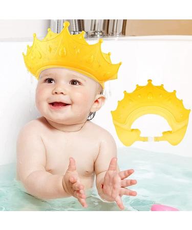 Kids Adjustable Baby Shower Cap - Yellow Bath Visor to Keep Water Out of Eyes and Ears - Buy Online on GoSupps.com