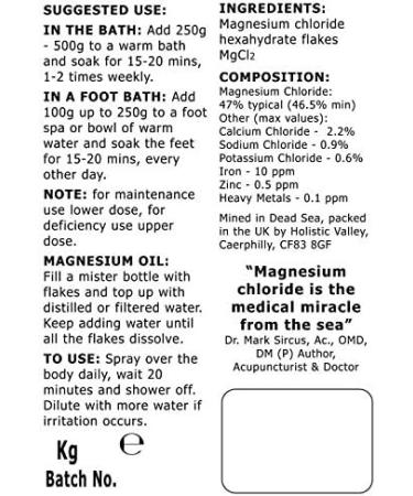 Magnesium Chloride Flakes 2.5kg tub - Buy Online on GoSupps.com