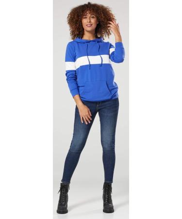 Happy Mama Women's Nursing Hoodie Breastfeeding Maternity - Royal Blue & White - Size 10 - Buy Online on GoSupps.com