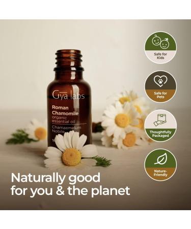 Organic Roman Chamomile Essential Oil 10ml - Sleep Aid & Skin Care - Gya Labs - Buy Online on GoSupps.com
