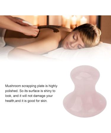 Yinhing Rose Quartz Gua Sha Scraper Plate | Mushroom Shaped Facial Massage Tool for Skin Tightening & Relaxation | International Shipping Available - Buy Online on GoSupps.com