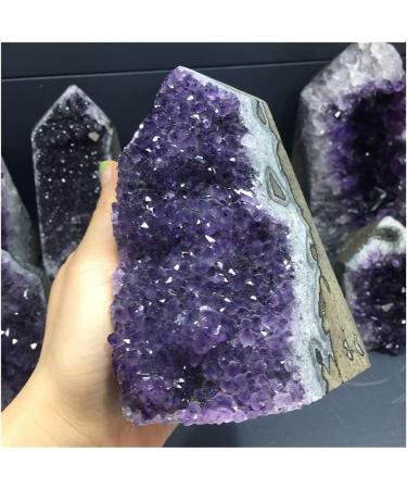 Natural Crystal Rough Stone Crafts Natural Amethyst Geode Quartz Cluster Crystal Specimen (Size : 1000-1100g) - Buy Online on GoSupps.com
