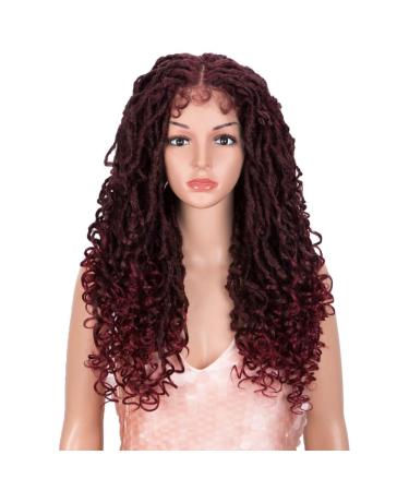 Style Icon 24" Faux Locs Wigs for Black Women 4X4 Free Part Goddess Locs Wig Long Twist Synthetic Wigs (24 Inch, T4/118) 24 Inch (Pack of 1) T4/118