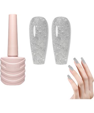 Sparkly Shiny Gel Nail Polish Shimmery Gel Polish Sparkly Shiny Gel Varnish Manicure - Charming Soak Off UV Gel Nail Polish for Colorful Broken Drill Glue 01 - Buy Online on GoSupps.com