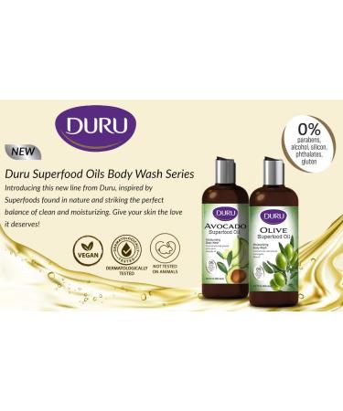 Duru Olive Oil Body Wash | Gentle Moisturizing Shower Gel for Sensitive Skin | Paraben Alcohol Silicone & Gluten Free - Buy Online on GoSupps.com
