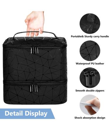 Veirdro Portable Double-Layer Nail Polish Organizer - Holds 30 Bottles, Nail Lamp - Travel Carrying Bag in Black - Buy Online on GoSupps.com