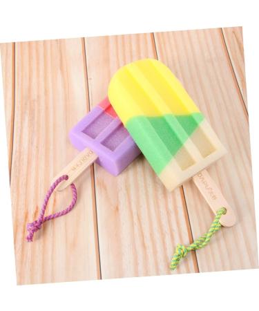 Hemoton 2pcs Kids Bath Sponge Set - Silicone Body Scrubbers for Shower and Bath - Includes Face Scrubber and Popsicle Foam Sponge - Bathing Towel and Foot Scrubber - All-in-One Bathing Kit - Buy Online on GoSupps.com
