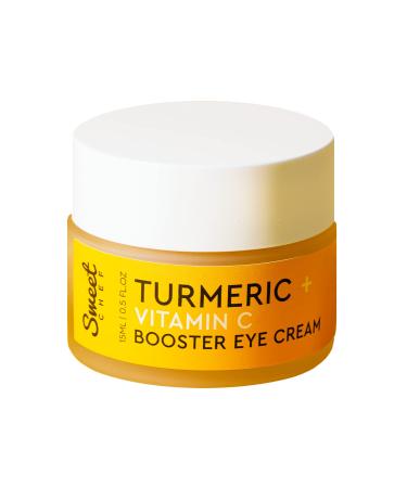 Sweet Chef Turmeric + Vitamin C Booster Eye Cream - Hydrating Eye Cream to Help the Look of Dark Circles + Puffiness - Moisturizing Gel-Cream for Sensitive Under-Eye Skin (15ml / 0.5 oz)