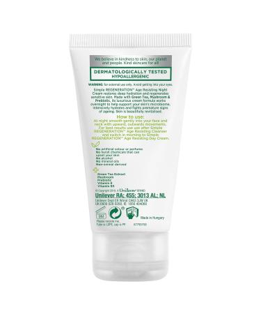 Simple Regeneration Age-Resisting Night Cream 50ml | Revitalize Your Skin Overnight - International Shipping Available - Buy Online on GoSupps.com