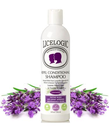 LiceLogic Head Lice Prevention Shampoo Made with Natural LICEZYME | Non Toxic Formula for Kids Safe for Daily Use | Repels Super Lice, Eggs and Nits Naturally with No Harsh Chemicals | 8 oz Lavender
