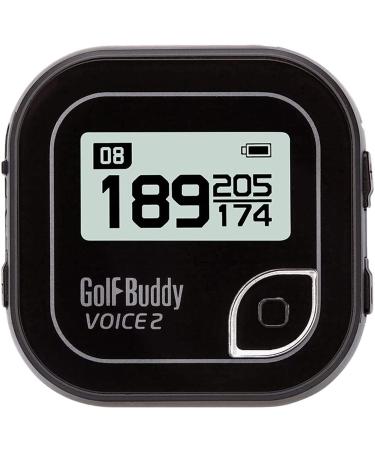 Golf Buddy Voice 2 Talking GPS Rangefinder, Long Lasting Battery Golf Distance Range Finder, Easy-to-use Golf Navigation for Hat Voice 2_Black