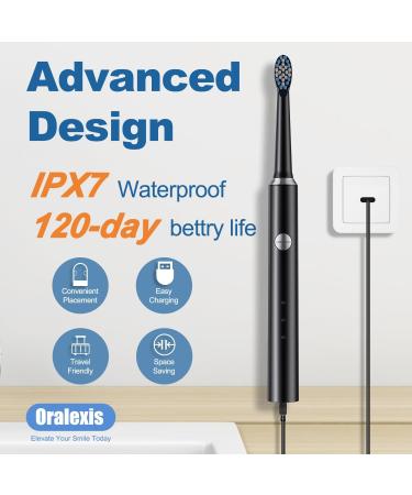 Buy Electric Toothbrush for Adults & Kids | 8 Brush Heads 120 Days Power Sonic Deep Clean & Tongue Scraper - Fast Shipping Worldwide - Buy Online on GoSupps.com