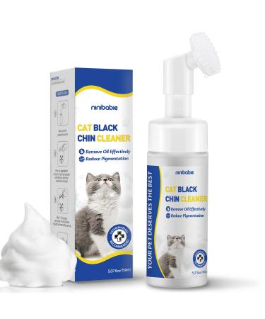 Ninibabie Cat Black Seed Cleaner Remove Cat Chin Blackheads Cat Acne Chin Treatment 2-in-1 Wash and Brush Cruelty-Free and Freshness 5.07 fl.oz 5.07fl.oz