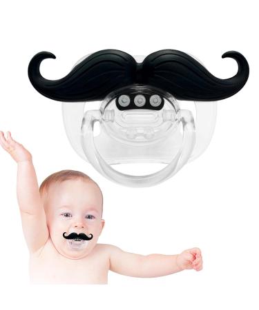 Ventdouce Funny Mustache Pacifier for Newborns | Curly Beard Binky for 0-6 Months | Unique Gift for Boys & Girls - Buy Online on GoSupps.com