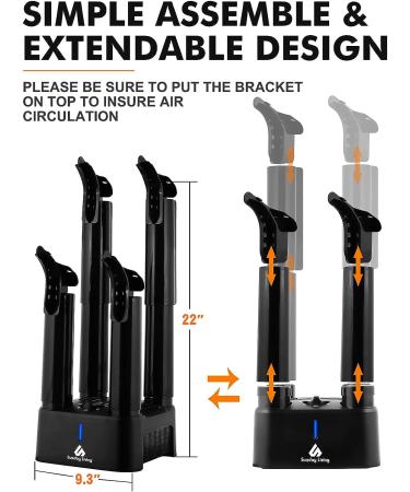 Sunday Living Boot Dryer with 4 Detachable Tubes | Efficient Heat Blower & Timer | Glove Dryer & Low Noise | Quick Drying - Buy Online on GoSupps.com