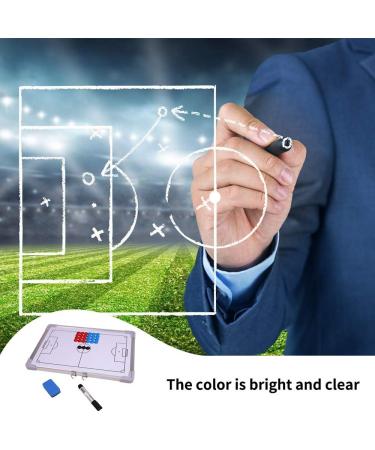 Tonchean Double-Sided Football Coaching Board | Aluminum Tactical Magnetic Clipboard Kit with Magnets, Marker Pen, and Eraser - Buy Online on GoSupps.com