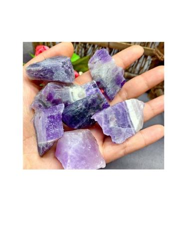 Natural Crystal Stones Rare Raw Obsidian Amethyst Fluorite Gemstone Rock Specimen Reiki DIY Rough Stone (Color : Plum Size : 30-50g) 30-50g Plum