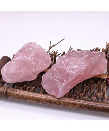 Natural Raw Pink Rose Quartz Crystal Rough Stone Specimen Crystal Love Natural Stones and Minerals Fish Tank Stone Home Goods (Size : 140-200g) - Buy Online on GoSupps.com