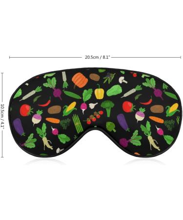 Colorful Vegetables Sleep Mask for Women - Adjustable Eye Shades & Comfortable Elastic Strap - Buy Online on GoSupps.com
