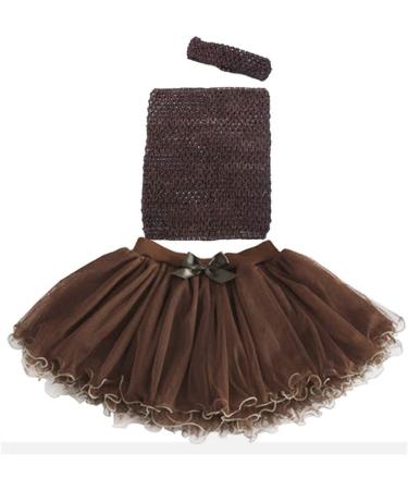 4pcs Crochet Tube Top and Skirt Set for Infant Dress - Brown | Time to Sparkle - Buy Online on GoSupps.com
