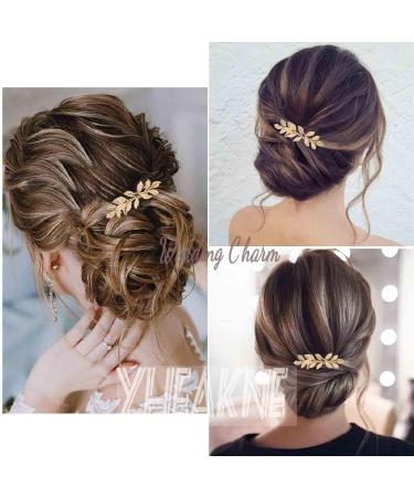 YHEAKNE Boho Wedding Hair Accessories - Gold Lattice Hard Camp with Headgear & Side Comb for Brides & Bridesmaids - Buy Online on GoSupps.com