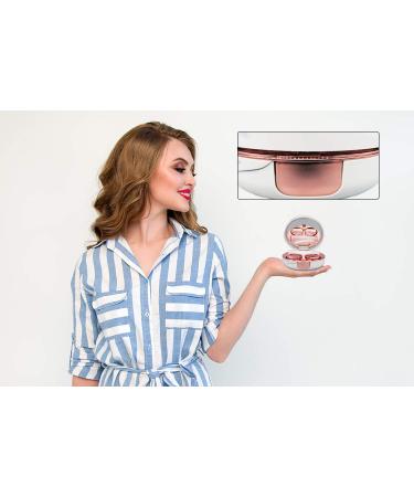 Portable Cute Rose Gold Contact Lens Case with Mirror for Travel - Buy Online on GoSupps.com