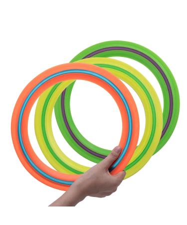 Flying Disc Toys for Kids Adult 11inch Flying Ring, Replace Screen Time with Healthy Family Fun - Get Outside & Play! Outdoor Playing Lawn Game Sport Backyark Garden Toss Game Gift for Boys Girls 4+ Green&Orange&Yellow