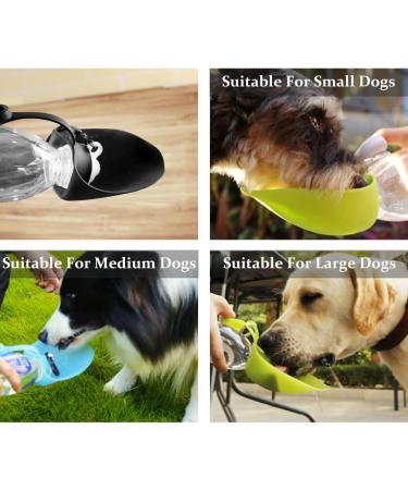Portable Dog Water Bottle - Petsoign Silicone Travel Drinking Bottle for Outdoor Use (Black) - Ideal for Dogs on the Go - Buy Online on GoSupps.com