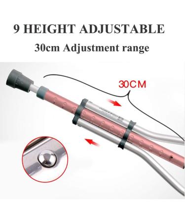 GagalU Folding Underarm Adult Crutches 24 Height Adjustable Portable Medical Crutches Lightweight Aluminum Alloy Suitable for Height 140-200Cm - Buy Online on GoSupps.com