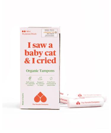 The Female Company 16x Bio-Tampons Mini |Tampons made of 100% certified organic cotton |Plastic -free CO2 neutral without pesticide chemicals or perfume |Produced in Austria - Buy Online on GoSupps.com