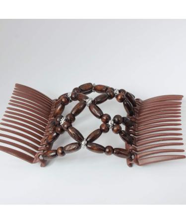 JUSTFOX Trend African Hairclip - Stylish Brown Hair Clips & Comb | Unique Haarklammer Haarkamm for Fashionable Hair Styling - Buy Online on GoSupps.com