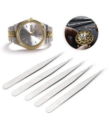 Precision Watch Repair Tool Kit - 5 Alloyed Steel Anti-Magnetic Tweezers & Tools Set for Watchmakers - Buy Online on GoSupps.com
